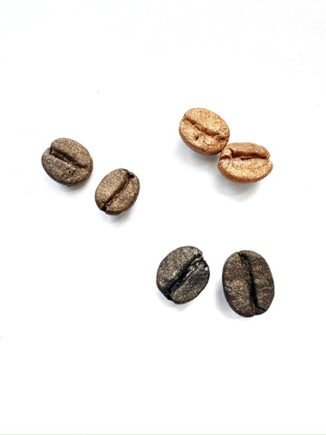 Coffee bean studs