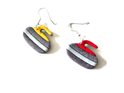 Curling stones - earrings