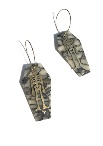 Glow in the dark marble - with skeleton