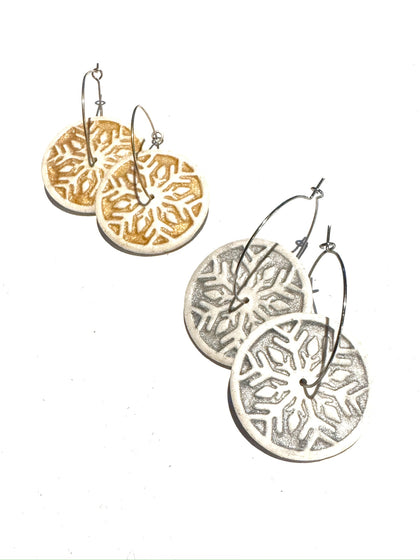 Big hoop round snowflakes