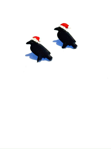 Santa raven studs