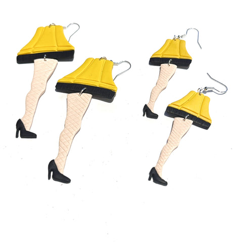 Leg lamp earrings