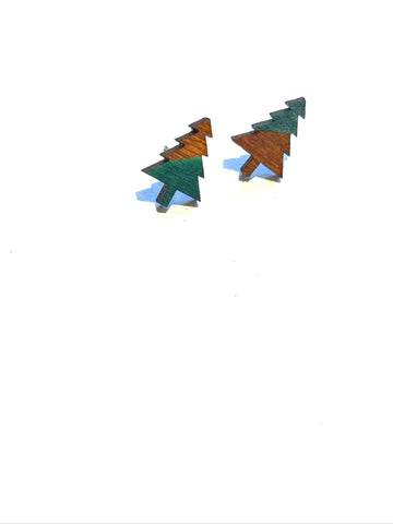 Wood studs - half paint trees