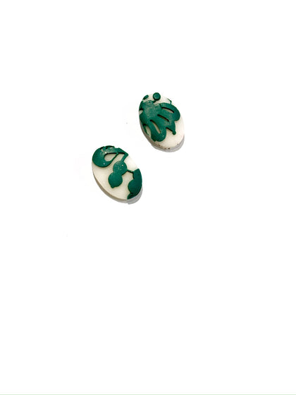 Green lace - studs