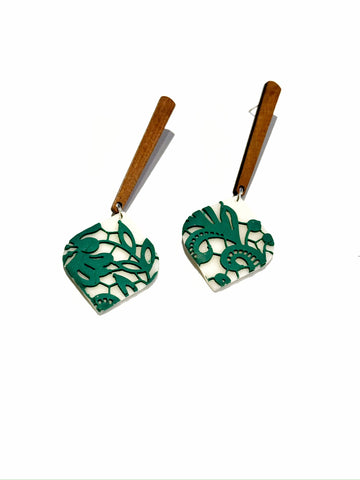 Green lace - rounded diamond