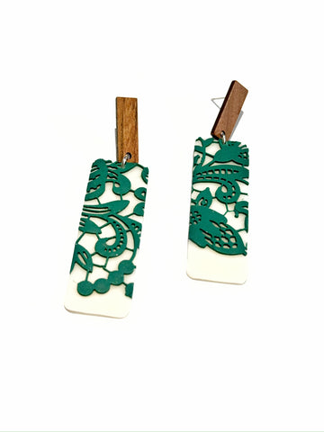 Green lace - rectangles