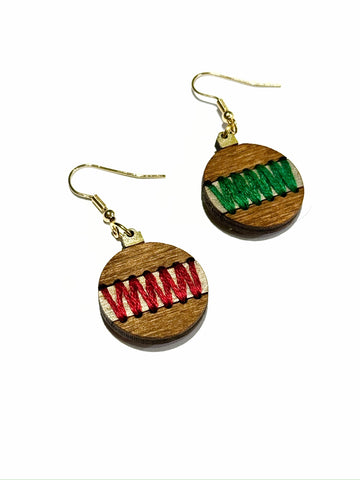 Wood embroidery xmas - ornaments