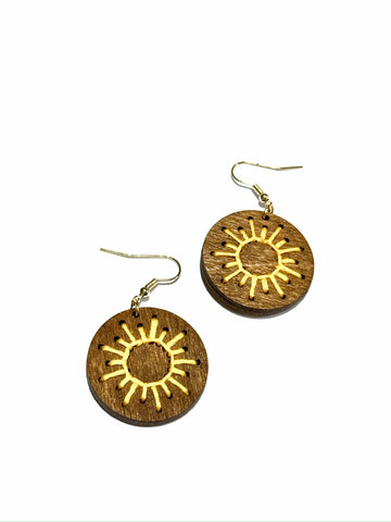 Wood embroidery - sunburst