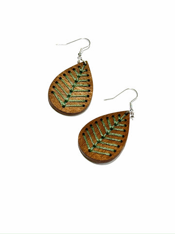 Wood embroidery - Leaves