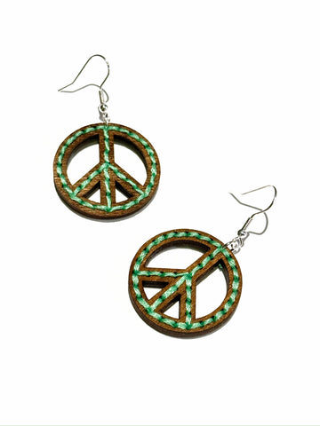 Wood embroidery - peace