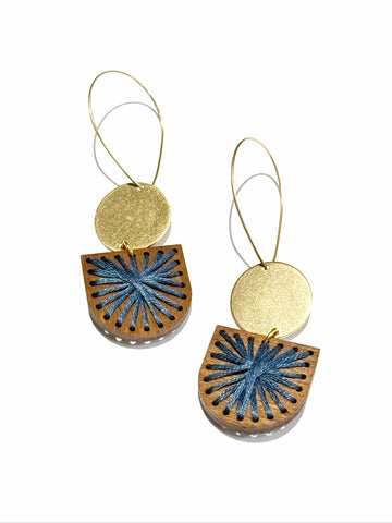 Wood embroidery - with brass