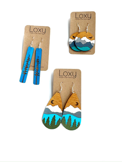 Wood landscape dangles - larger