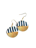 Blue-white stripes half circles - versions