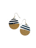 Blue-white stripes half circles - versions