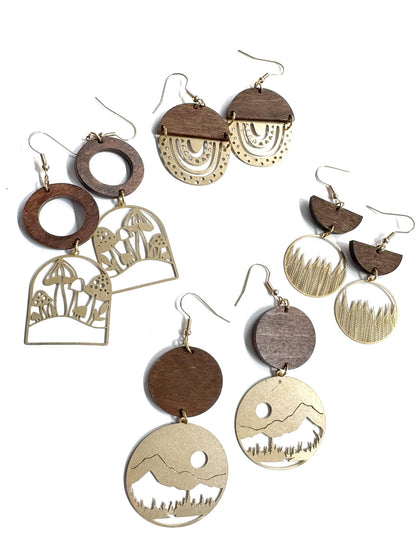 Wood with brass - various 3