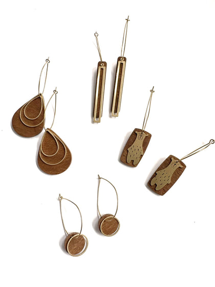 Wood with brass - various 5