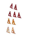 Yukon glasses and flowers loop - pins and clips - burgundy