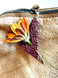 Yukon glasses and flowers loop - pins and clips - burgundy