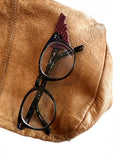 Yukon glasses and flowers loop - pins and clips - burgundy