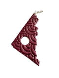 Yukon glasses and flowers loop - pins and clips - burgundy