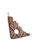Yukon glasses and flowers loop - pins and clips - burgundy