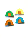 Wood camping series - Tent - magnets