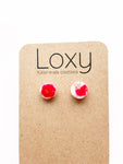 Christmas marble mini studs