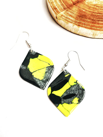 Neon yellow marble - leaves