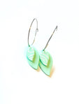 Mint with pattern - leaves on hoops