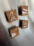 Parks and recreation wood signs - magnets